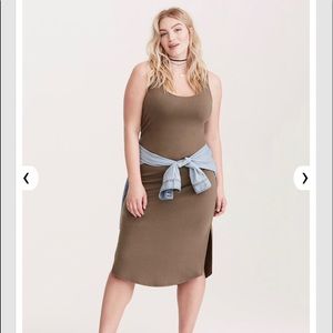 Torrid Jersey knit dress (Olive Green)